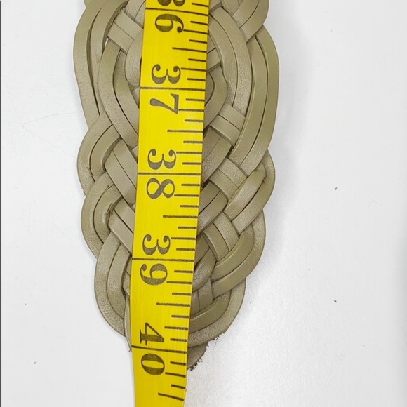 Talbots Woven Braided Leather Wide Belt M - Picture 8 of 10